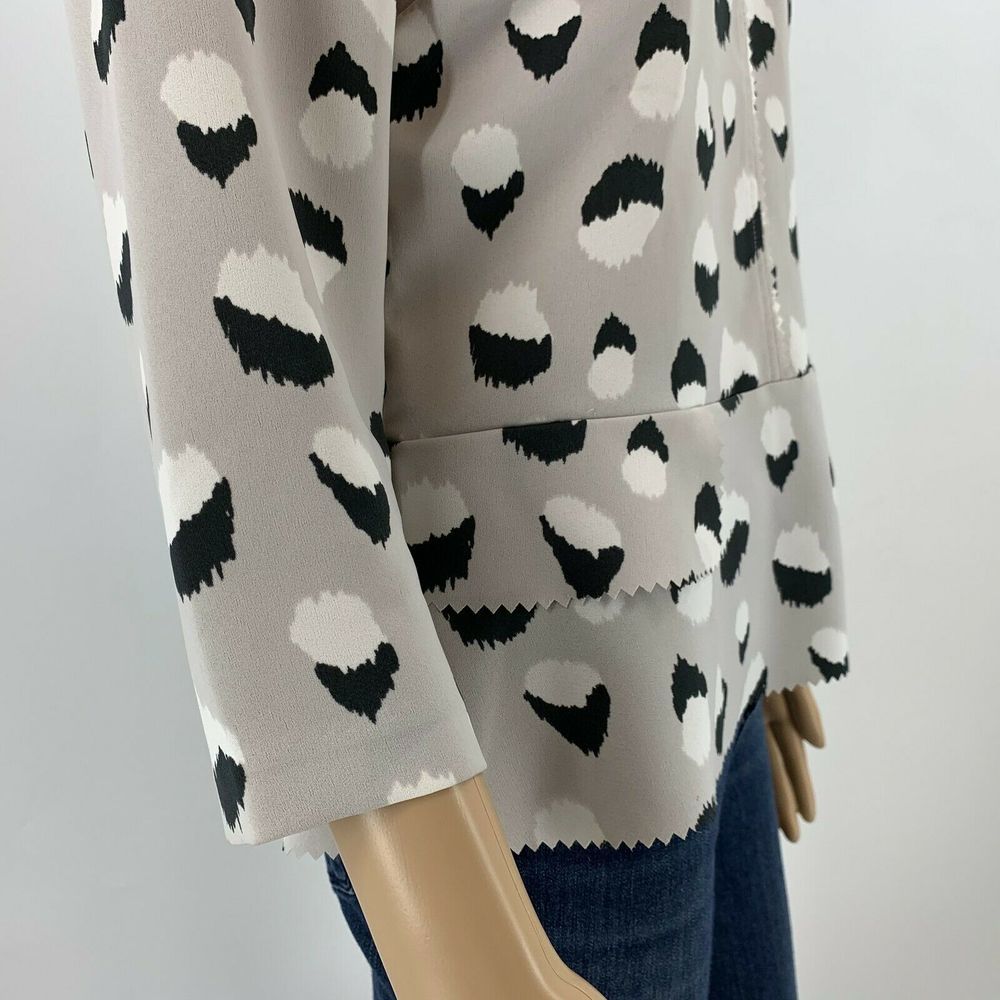 Banana Republic Peplum Blouse Size XS Gray Top - Picture 4 of 8